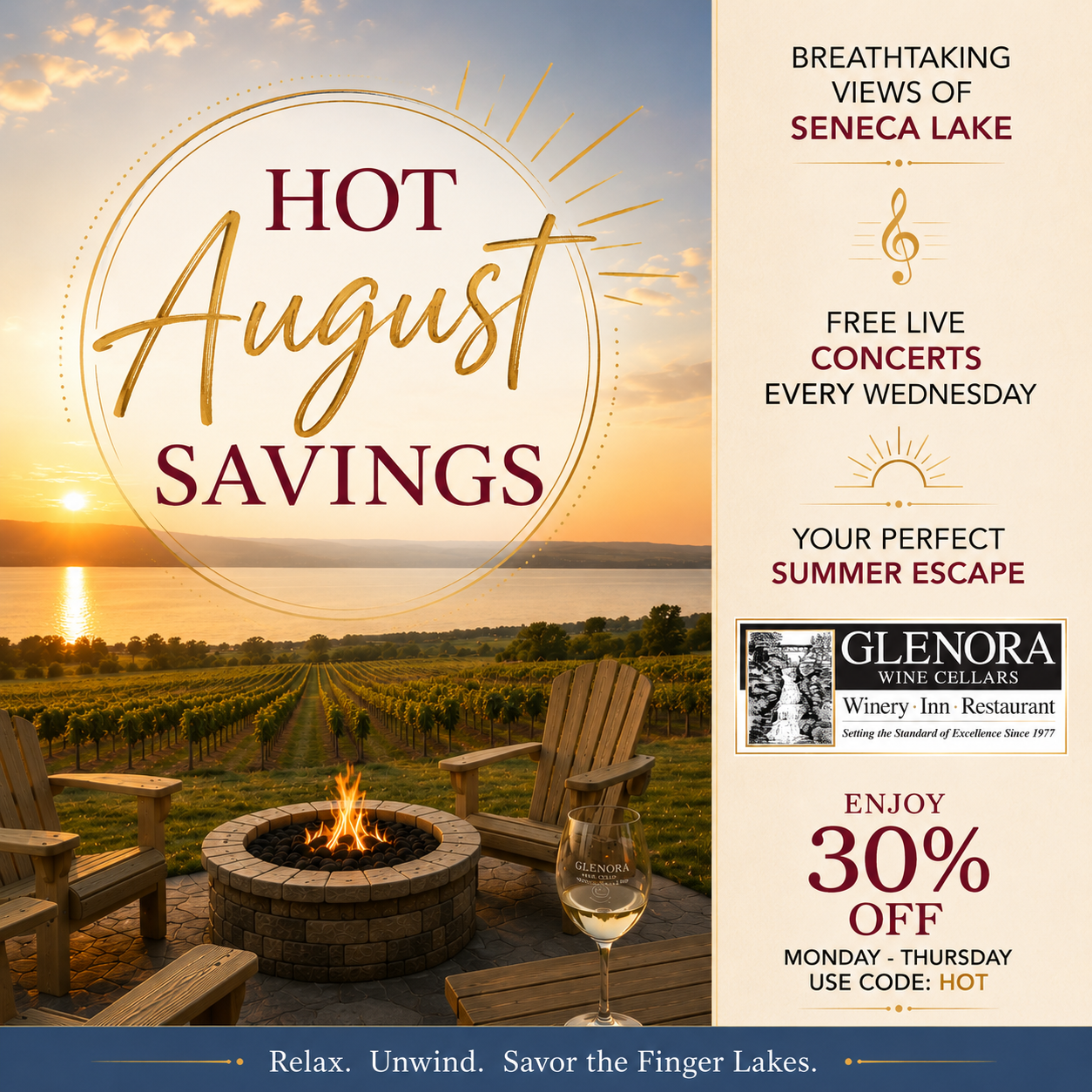 Hot August Savings: Save 30% off Monday-Thursday stays